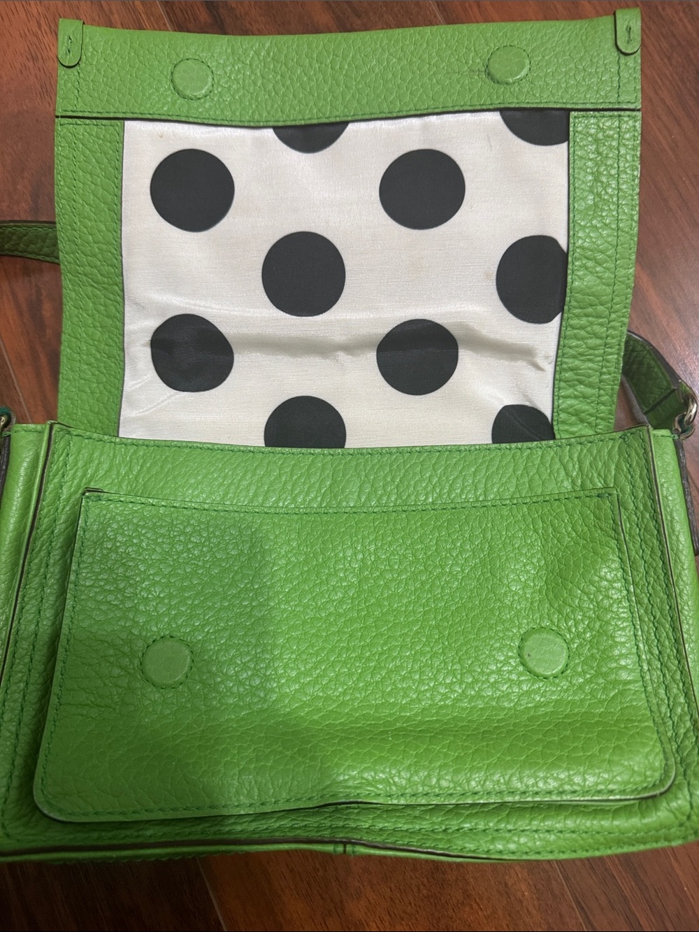 kate spade Bright Green Pebbled Leather Crossbody Bag - Picture 3 of 7